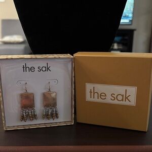 The Sak Gold and Silver Beaded Earrings